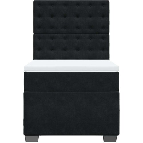 VidaXL Box spring krevet s madracem crni 90x190 cm bar&amp;scaron;unasti Slike