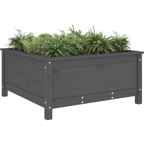  Vrtna sadilica siva 82,5 x 82,5 x 39 cm od masivne borovine Slike