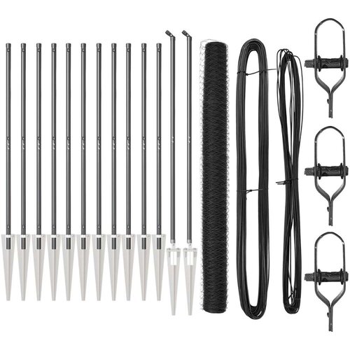 VidaXL Set Ogra Set od 2 Siva Čelik 25 x 1.5 m Sklopivo Vanjska Ogra Slike