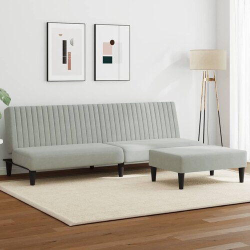 vidaXL 2-dijelni set sofa svjetlosivi baršunasti Cijene