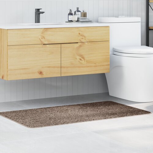 vidaXL Rjava Poliester 70 x 120 cm Nedrsenje Kopalna preproga Cene