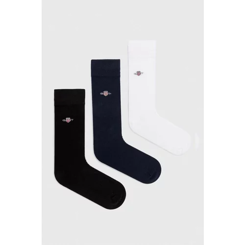 Gant Čarape 3-pack za muškarce, boja: crna