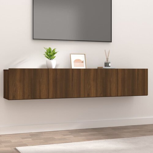 VidaXL TV omarica 2 kosi rjavi hrast 80x30x30 inženirski les Slike