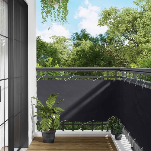  Balcony ekran Crna 75 x 200 cm PU prekriveni oksford alu Cijene