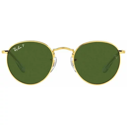 Ray-ban Otroška sončna očala Round Kids zelena barva, 0RJ9547S-Polarized