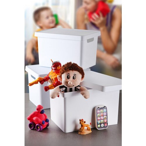Aberto Design set kutija za odlaganje stvari KTKPK17-2-3, 3 komada, beli Slike