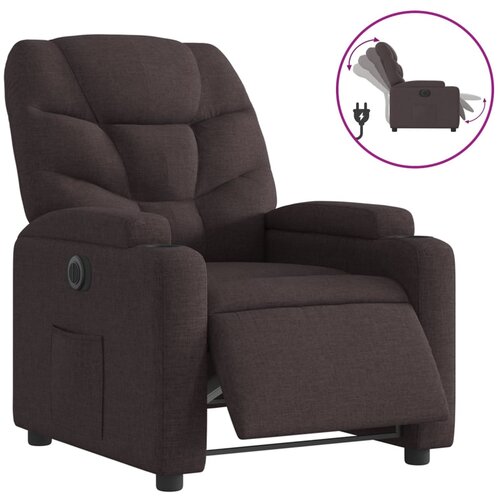 Maison Chic Električni naslanjač - Relax naslanjač temno rjavo blago, (22061247) Cene