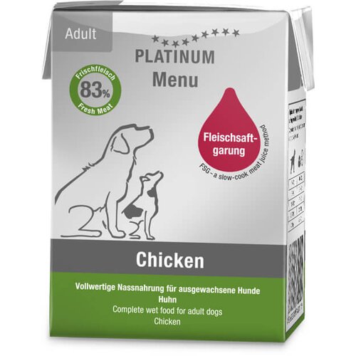 Platinum menu adult chicken - vlažna hrana za pse sa piletinom (90g, 185g, 375g) 185g Cene
