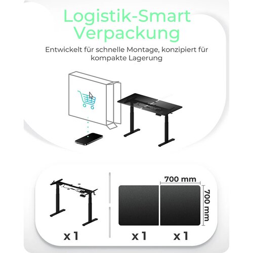 Icybox IB-EW122B-TT ergonomski električni podizač stola Cene