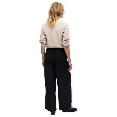 .OBJECT Hlače Yui Long Wide Trousers - Black Črna Slike