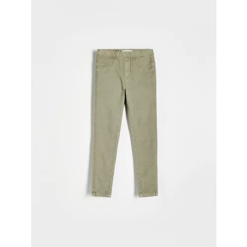 Reserved - Rastezljive jegging hlače - svjetlomaslinasto