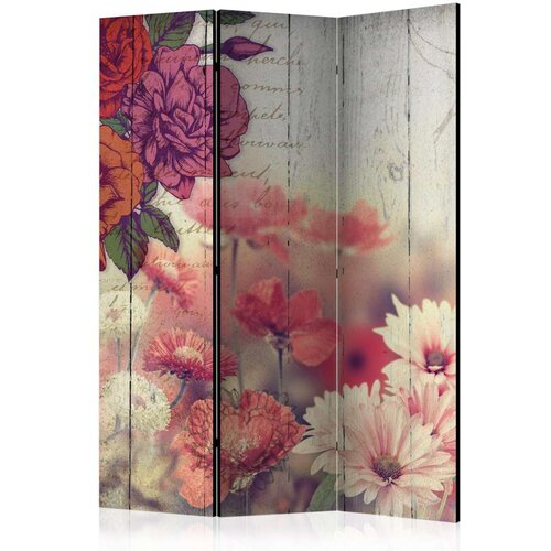  Paravan u 3 dijela - Vintage Flowers [Room Dividers] 135x172 Slike