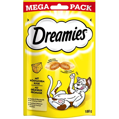 Dreamies mačji priboljšek mega pakiranje 180 g - Varčno pakiranje: sir (3 x 180 g)