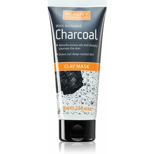 Beauty Formulas Charcoal globinsko čistilna maska za obraz z aktivnim ogljem 100 ml