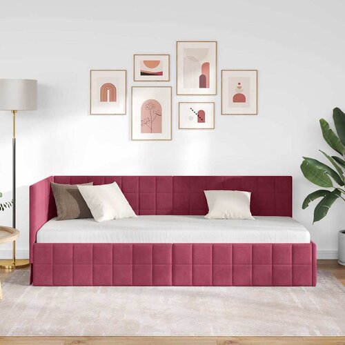  Kutni okvir kreveta Vinska crvena 80 cm x 200 cm Bar&amp;scaron;un Slike
