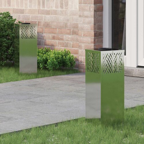  Solarna LED svjetlost za stazu 2 pcs Srebrno Galvanizirano Cijene