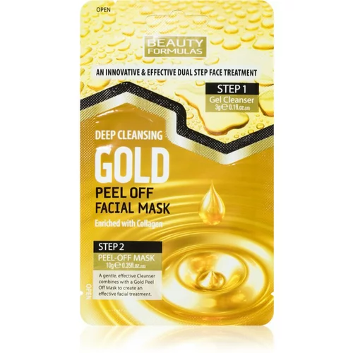 Beauty Formulas Gold piling in maska 2 v 1 1 kos
