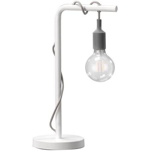  ONLI - Stona lampa WIRE 1xE27/15W/230V 50 cm siva/bela Cene