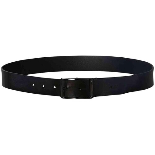 Calvin Klein Jeans Pasovi CASUAL ROUND BUCKLE TUMBLED 35MM LV04D7123G Črna Slike