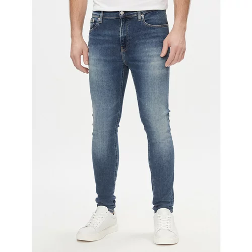 Calvin Klein Jeans Jeans hlače Super Skinny J30J324185 Mornarsko modra Skinny Fit