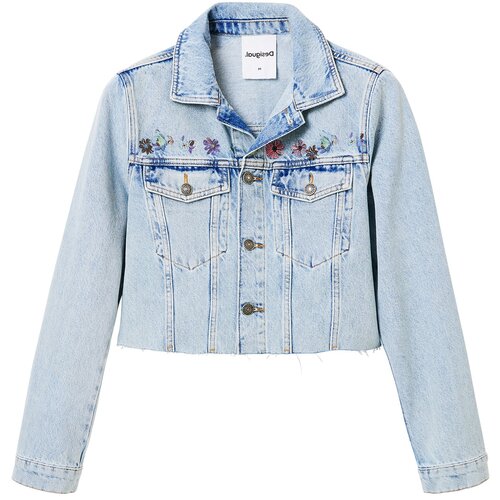 Desigual Prehodna jakna &amp;#039;Soho&amp;#039; moder denim / čokolada / svetlo zelena / temno liila Slike