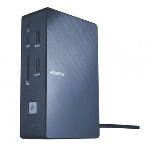 Asus SimPro Dock USB HDMI VGA Audio MIC LAN 120W adapter for ExpertBook/PRO 90NX0121-P00470 čitač memorijskih kartica Slike
