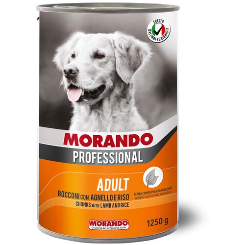 Morando Professional Adult komadići janjetina i riža, konzerva Slike