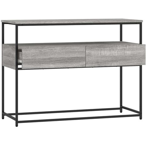  Konzolni stol siva boja hrasta 100x40x75 cm konstruirano drvo Slike