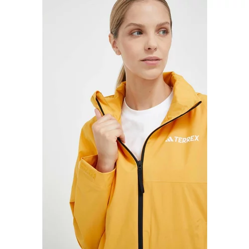adidas Terrex Vodoodporna jakna Multi RAIN.RDY ženska, rumena barva