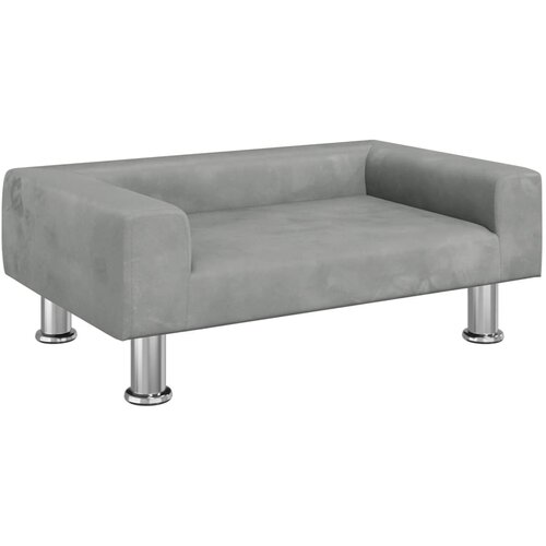 Maison Chic Otroški kavč - Otroški divan - Otroški sedež svetlo siv 70x45x26,5 cm žamet, (21729544) Cene