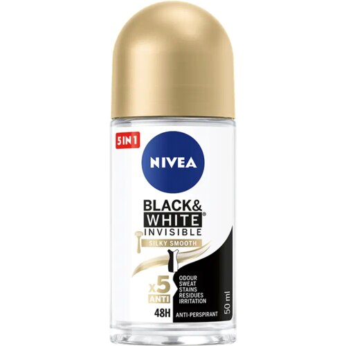 Nivea ženski roll on dezodorans Black & White Invisible Silky Smooth 50 ml Cene