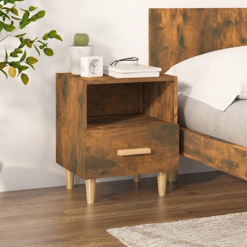 The Living Store Nočna omarica dimljeni hrast 40x35x47 cm - Nočna Omarica, (21420892) Slike