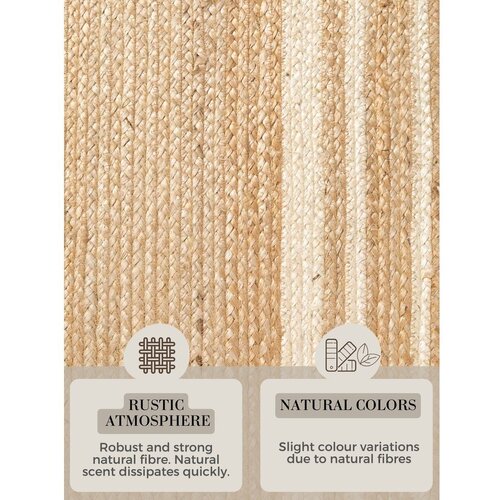 Hanse Home Kremno bel/v naravni barvi obojestranski/ročno tkan tekač iz jute 80x250 cm Looma &amp;ndash; Slike