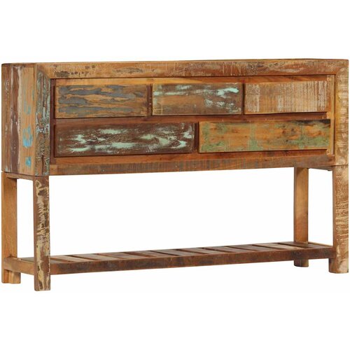  Komoda od masivnog obnovljenog drva 120 x 30 x 75 cm &amp;Scaron;arena Slike