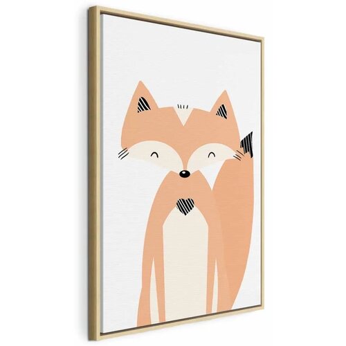  Slika - Happy Fox (1 Part) Vertical 80x120 U prirodnom drvenom okviru Cijene