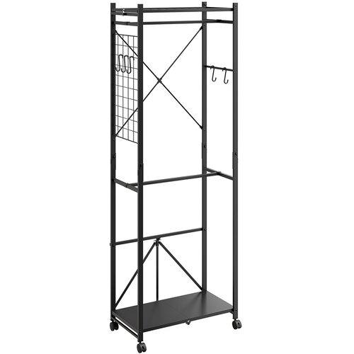 SoBuy Omarica Oblačila Kolesca Barva Črna 60.5x32.5x175cm KLS21-SCH, (5000299720) Cene