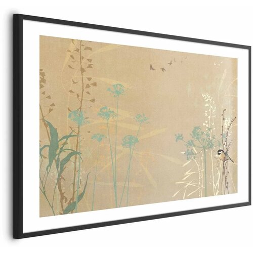  Plakat - Bird on a Meadow 30x21 Crni okvir s margom Cene