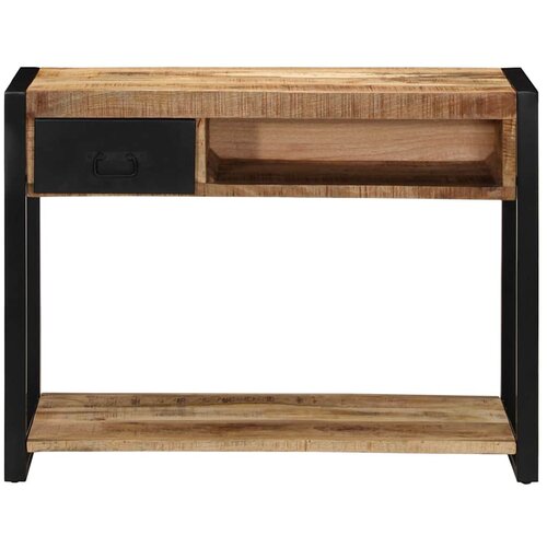 Maison Chic konzolna miza - miza ob steni 100x35x75 cm Masivni neobdelan les Mango, (21785911) Slike