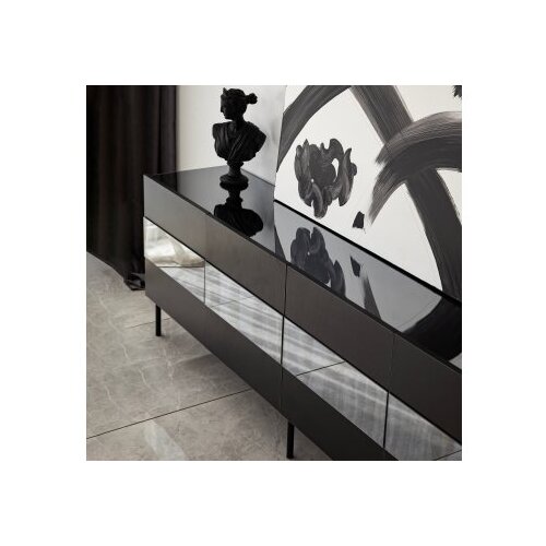 Hanah home TV komoda Leon Crno-Siva Slike