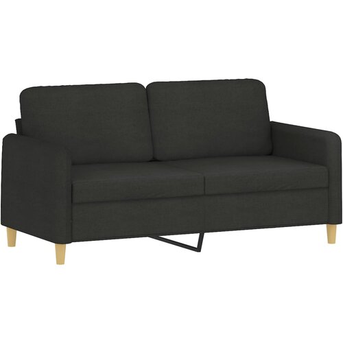  3-dijelni set sofa s jastucima crni od tkanine Slike