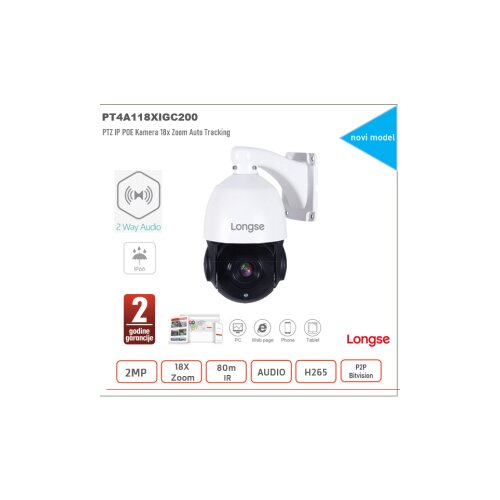 Longse PTZ IP POE Kamera 2MP 18x Zoom 80m IR Auto Tracking Cijene