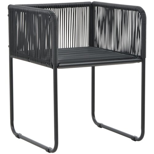  5-dijelni vrtni blagovaonski set crni Crna Dužina stola 160 cm Slike