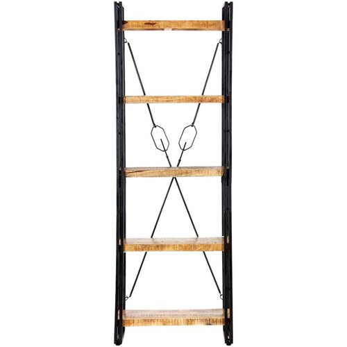 VidaXL knjižna omara 5-nadstropna 60x30x180 cm trden mangov les Slike