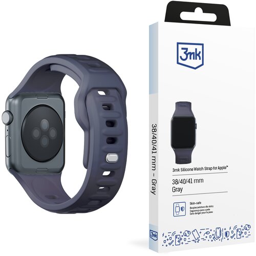 3mk 38/40/41 MM GRAY - SILICONE WATCH STRAP FOR APPLE, (21974474) Cene