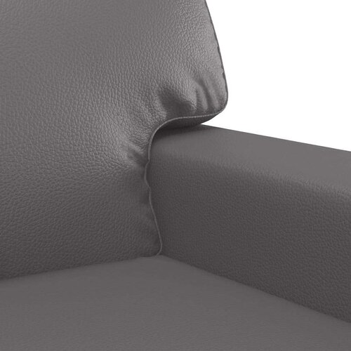  3-dijelni set sofa s jastucima sivi od umjetne kože Slike