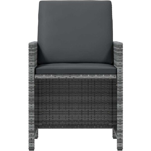  5-dijelni vrtni blagovaonski set od poliratana sivi Siva 109 cm table length Slike