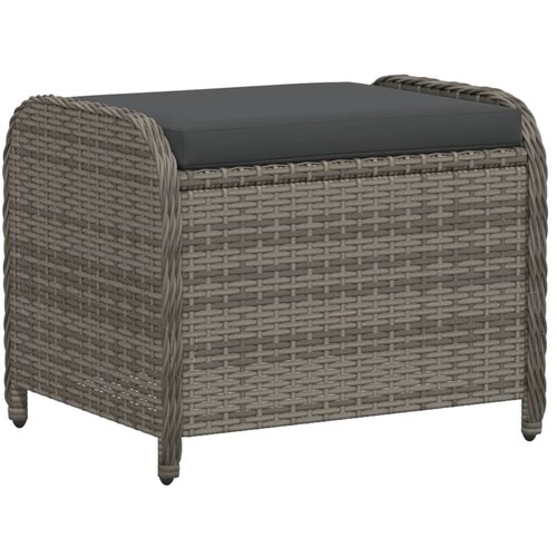  Vrtni tabure s jastukom 58x46x46 cm od poliratana Slike