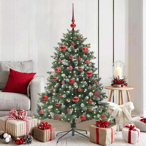vidaXL Umestno božično drevo med 150 LED Zelena 105 x 105 x 150 cm Cene