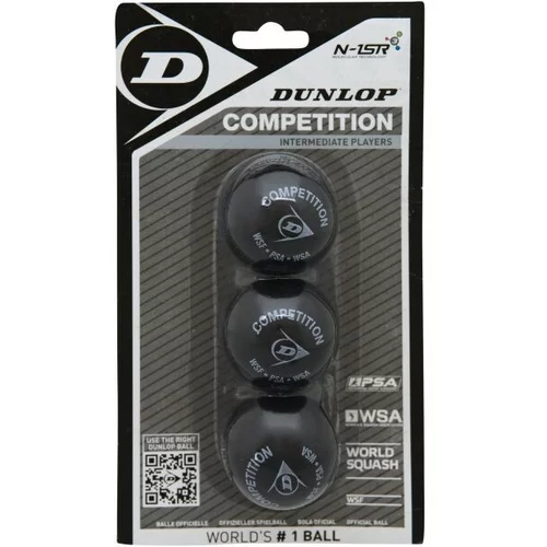 Dunlop COMP 3BBL Loptica za squash, crna, veličina