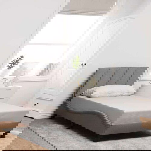  posteljni okvir brez vzmetnice Taupe 90x190 cm Tkanina, (21792415) Cene